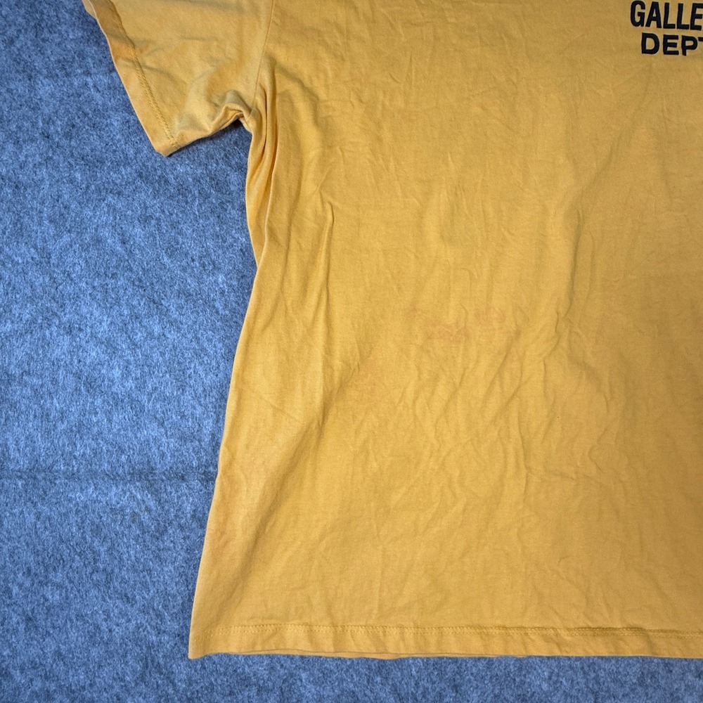 Gallery Dept T-Shirt Mens L Yellow Short Sleeve Hollywood CA Graphic Tee - Picture 4 of 8